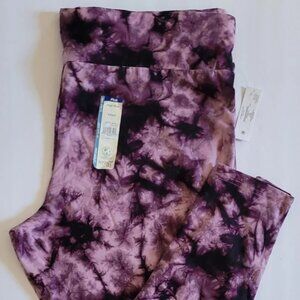 Terra & Sky Women’s Plus Size Fitted Leggings 3X (24w-26w), High Rise Leggings